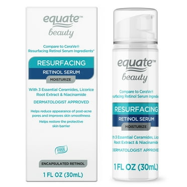 Equate Resurfacing Retinol Moisturizing Serum for Face Care, 1 fl oz, Compare to CeraVe® Resurfacing Retinol Serum Ingredients