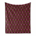thumbnail image 1 of Valentine's Day Soft Flannel Fleece Throw Blanket, Vibrant and Romantic Heart Shapes in Polka Dots, Cozy Plush for Indoor and Outdoor Use, 50" x 60", Ruby Pink, by Ambesonne, 1 of 5