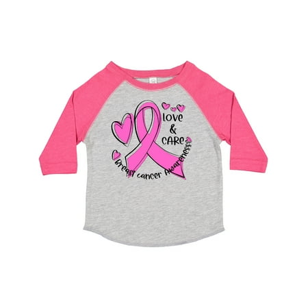 

Inktastic Love Care Cure Breast Cancer Awareness Pink Ribbon Gift Toddler Boy or Toddler Girl T-Shirt