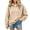 A-Khaki, variant on SYwaren Oversized Sweatshirt for Women Hoodie Pullover Long Sleeve Casual with Pockets Solid Color Tops