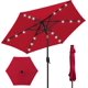 thumbnail image 1 of JJUN 7.5ft Outdoor Solar Patio Umbrella for Deck, Pool w/Tilt, Crank, LED Lights, 1 of 8
