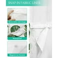 thumbnail image 3 of No Hook Shower Curtain with Snap in Liner, Summer Green Tropical Plant Palm Leaves Hotel Shower Curtains for Bathroom, Washable Shower Curtain Liner Set with Mesh Top Window, 36"x78", 3 of 6