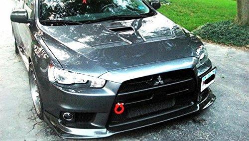 Xotic Tech JDM Sport Track Racing Style CNC Aluminum Screw-on Tow Hook Compatible with Mitsubishi 2008-2016 Lancer Evolution Evo X 10 Front Rear Bumper Red 