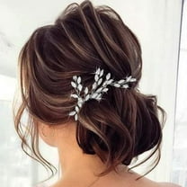 Rhinestone Bride Wedding Hair Comb Silver Crystal Bridal Hair Pieces Hair Accessories for Women and Girls (Pack of 2)