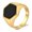 Gold, variant on Men's Hexagon Signet Ring, Black Inlay Stainless Steel Ring, Modern Minimalist