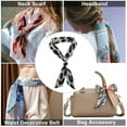 thumbnail image 5 of Unique Bargains 1 Pc Scarf Headband Printed Neck Scarf for Women Black Gray, 5 of 5