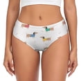 thumbnail image 1 of Balery Dachshund Dog Puppy Ropa Interior de Algodón para Mujer con Dibujo – Braguitas Cómodas y Elásticas, Estilo Clásico-Medium, 1 of 6