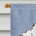 thumbnail image 3 of Caroline's Treasures BB1443CHF White Poodle Welcome Flag Canvas House Size , Large, multicolor, 3 of 4