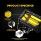 thumbnail image 4 of SZTXJ 2PCS Led Light Bar Waterproof 5 Inch 72W 24 Led Flood Beam Off Road Pod Lights Yellow Driving Fog Work Lamps For Offroad Trucks Jeep ATV UTV SUV, 4 of 4