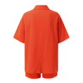 thumbnail image 7 of WAYUTE Short Sets Women 2 Piece Outfits V Neck Solid Color Shorts and Shirt Top Shirt Slim Suits Travel Vacation Fashion Casual Summer Outfit, 7 of 7