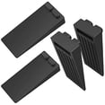 thumbnail image 1 of Topes de puerta brillar paquete de 4 de silicona Altura ajustable negro, 1 of 5