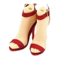 thumbnail image 3 of Sandalias de con Correa de Tobillo a La Moda de 1/6 para Mujer rojo Sunnimix tacones altos femeninos, 3 of 7