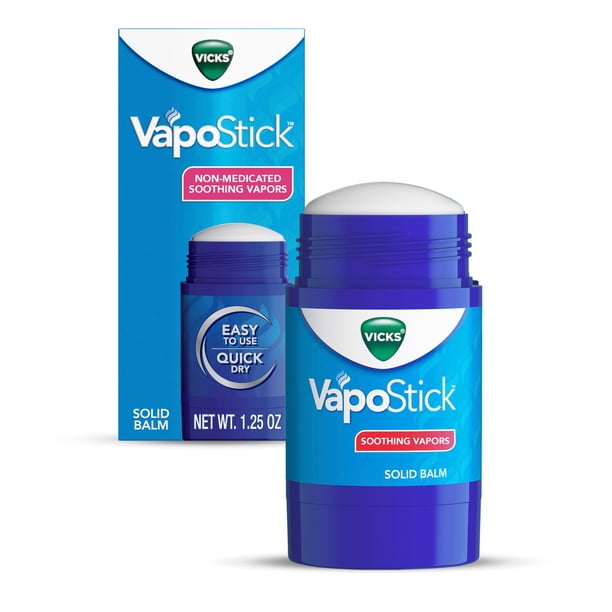 Vicks Vapo Stick, Non-Medicated Solid Balm, 1.25 oz, Quick-Drying
