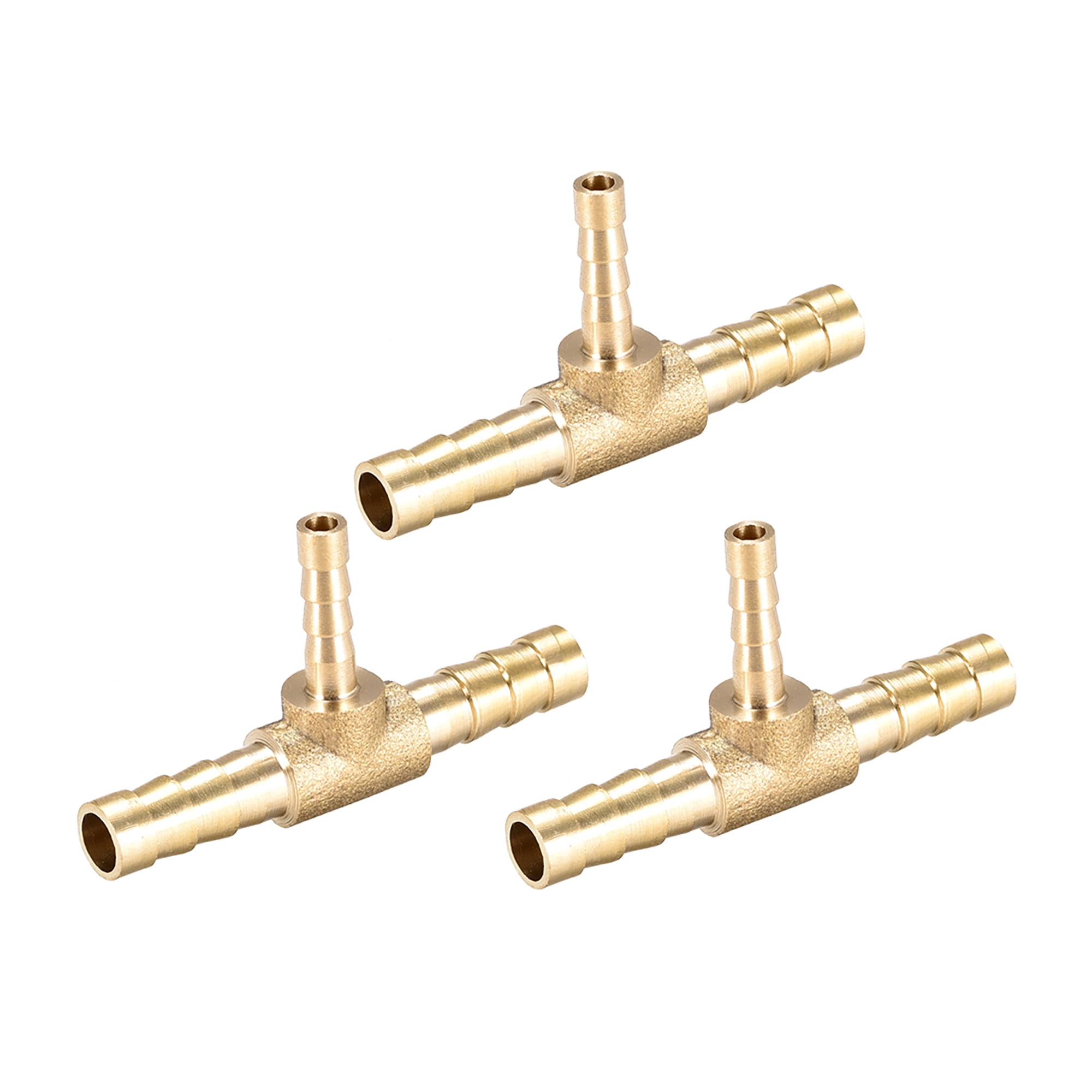 6mm x 4mm x 6mm Brass Hose Reducer Barb Fitting Tee TShaped 3 Way