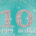 thumbnail image 3 of 10th Birthday Banner Backdrop Decorations for Girls 10 Year Old Birthday Party Poster Rose Gold Ten Birthday Photo Sign Props, 3 of 4