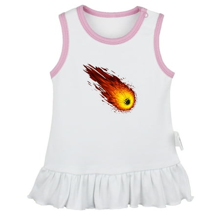 

Nature Meteor Pattern Dresses For Baby Newborn Babies Skirts Infant Princess Dress 0-24M Kids Graphic Clothes (White Sleeveless Dresses 18-24 Months)