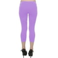 thumbnail image 3 of Vivian's Fashions Capri Leggings - Cotton, Misses Size (Lavender, 1X), 3 of 3