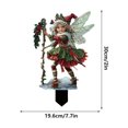 thumbnail image 3 of EWASWON Christmas Christmas Fairy with Wings Garden Stakes, Acrylic Weather-Resistant Berry Decor, Easy Install for Outdoor Yard & Patio Christmas Ornament, 3 of 6