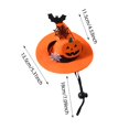 thumbnail image 3 of Halloween Pumpkin Bat Pet Witch Hat 13.5Ã11.5cm, Felt Adjustable Cat Dog Wizard Hat with Spider Web Decor, Cute Pet Accessory for Small Puppy Kitten Halloween Party, 3 of 4