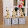 thumbnail image 3 of Desktop Miniature Christmas Trees Mini Christmas Tree with Letters  Wood Base for  Holiday Party Home Tabletop Decor, 3 of 9