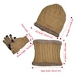 thumbnail image 3 of Zwiiyzr Kids Winter Beanie Hat Warm Knit Thick Ski Cap And Scarf Gloves Set For Girls Boys 1-11 Years Khaki, 3 of 6