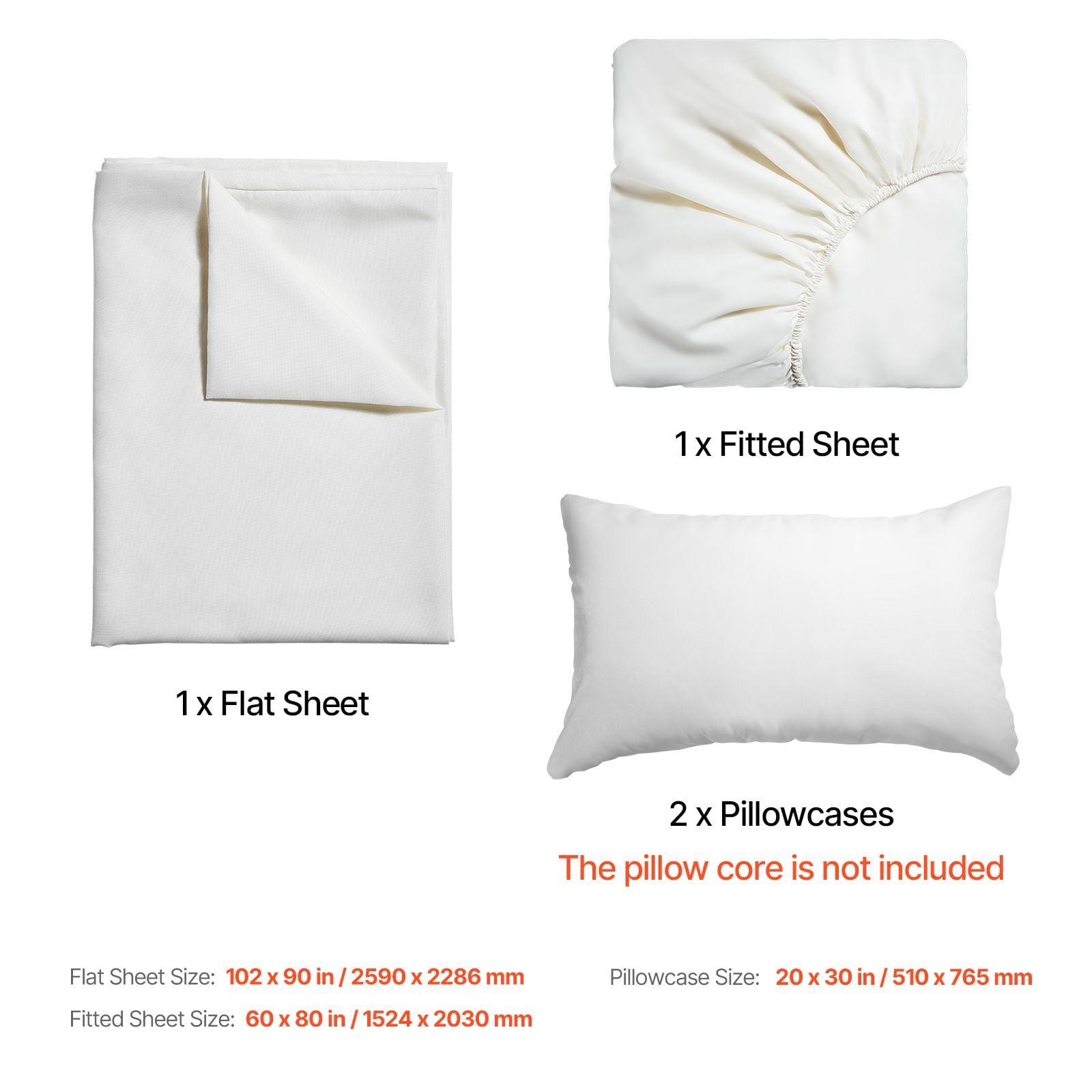 4-Piece Queen Bed Sheet Set 100% Brushed Microfiber Deep Pocket Up to 16 Inch Fitted Sheet Includes 2 Pillowcases for Bedroom Guest Room Hotel