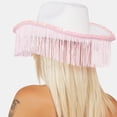 thumbnail image 5 of YUUZONE Pink Cowboy Hat for Girls with Fringe Sequins Star Decorations Rave Cowgirl Hat Birthday Party Hat Costume Accessory, 5 of 7