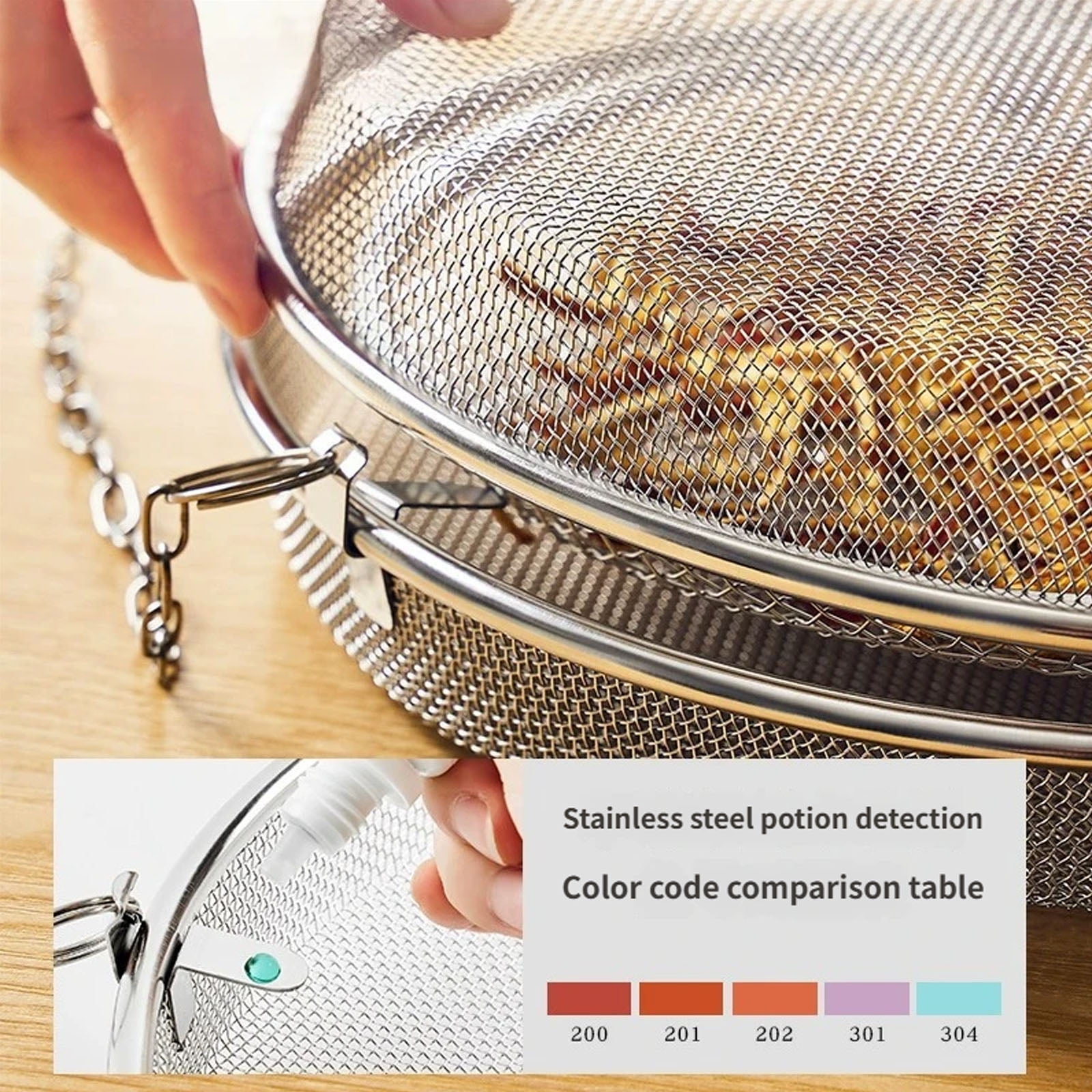 Foldable Stainless Steel Kitchen Drying Rack Dehydrator Basket for Fruits Vegetables Countertop Storage