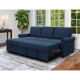 thumbnail image 3 of Devon & Claire Sofia Storage Sofa Bed Reversible Sectional, Navy Blue, 3 of 7