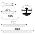 thumbnail image 4 of WIDYANA Silver Curtain Rods for Window 30 to 48 inches Adjustable 1 inch Diameter with Brackets, 4 of 7