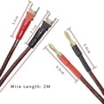thumbnail image 3 of Hifi Ofc Speaker Wire With Spade Plug To Banana Plug Speaker Jumper Cable, 4 Banana Plug To 4 Y-sha, 3 of 5