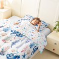 thumbnail image 4 of Feelyou Watercolor Octopus Twin Comforter Sets for Boys Girls, Starfish Seashell Wildlife Bedding Set, Blue White, Colorful Star Reversible, 2 Pieces, 4 of 6