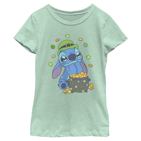 Girls Lilo & Stitch Strike Gold Stitch T Shirt