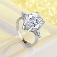 thumbnail image 5 of 5ct Pear Cut Triangle Unique AAA CZ 925 Silver Women's Engagement Ring Size 4-9, 5 of 6