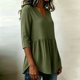 thumbnail image 4 of Neewe Women's Cotton Linen 2026 Fashion Tops 3/4 Length Sleeve Casual Blouses Summer Tees Shirts S-2X, 4 of 6