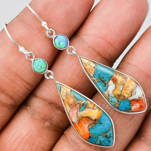 Jinsinto Turquoise Earrings Ear Hook Dangle Drop earrings Jewelry For Women,1pair