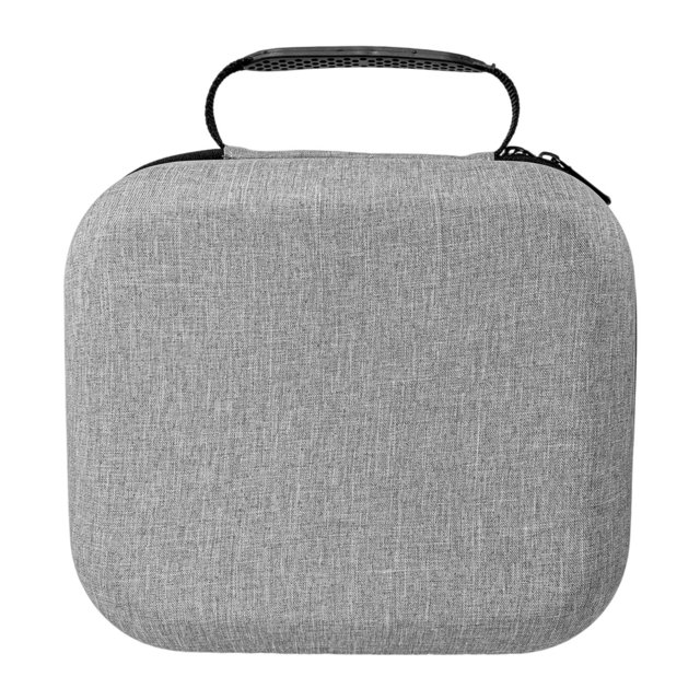 Estuche de almacenamiento para altavoz y micrófono, portátil, resistente a golpes, de EVA, resistente, con protección de audio, bolsa de viaje para Gris