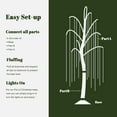 thumbnail image 4 of LuxenHome 5.9Ft Pre-Lit White Willow Artificial Tree with Realistic Faux Tree Trunk, 4 of 10