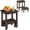 Dark Brown, variant on Outdoor Side Table, 2-Tier HDPS Outdoor Nesting End Table with Removable Small Foot Stool for Patio, Deck, Poolside, Low Maintenance & Weather Resistant