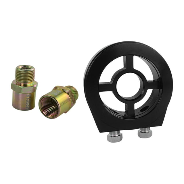 Adaptador de presión de aceite genérico de aleación de aluminio, resistente, adaptador de placa sándwich, aceite Negro