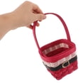 thumbnail image 5 of WEAVILUX Red Wooden Christmas Basket Handwoven Storage Organizer Decorative Holiday Container for Home and Festive Décor, 5 of 8