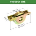 thumbnail image 2 of 3.1inch Sliding Door Pulley, 1Pack V Groove Caster Single Wheels, Gold, 2 of 7