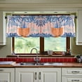 thumbnail image 3 of Yayeee Kitchen Curtains Tier Set of 2 Light Filtering 57"x24" Over Sink Window Panels, Pink Leaves, 3 of 7