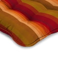 thumbnail image 2 of Jordan Manufacturing Sunbrella 19" x 19" Astoria Sunset Burgundy Stripe Square Tufted Outdoor Wicker Seat Cushion with Ties and Welt (2 Pack), 2 of 9