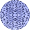 thumbnail image 1 of Ahgly Company Indoor Round Abstract Blue Modern Area Rugs, 7' Round, 1 of 4
