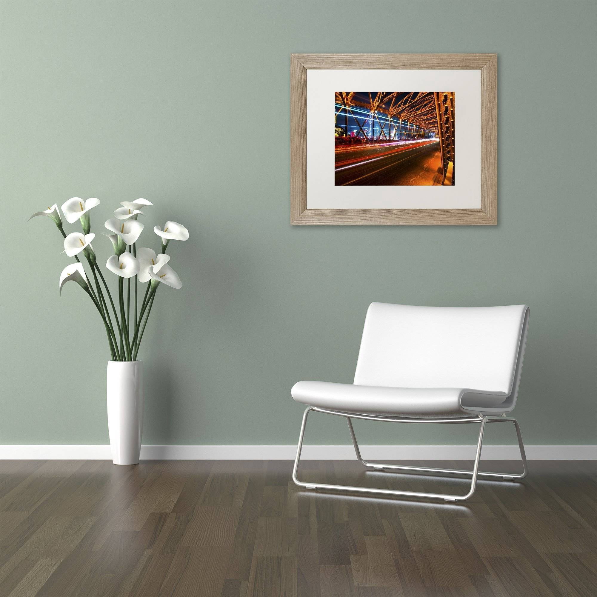 Trademark Fine Art "Light Net" Canvas Art by Philippe Hugonnard, White Matte, Birch Frame