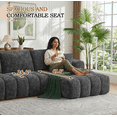 thumbnail image 6 of 108" W Modular Sectionals Sofa,Cloud Boneless Couch with Chaise,Chenille Tufted Deep Seat L Shaped Couch,Modern Compression Foam Sofa for Living Room Bedroom,No Assembly Required(Right Facing,Gray), 6 of 8