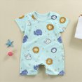 thumbnail image 2 of KPOPLK Infant Baby Girl Fall Outfit Sweatshirt Romper Short Sleeve Jumpsuit Newborn Clothes 0-18M Size 18-24 Months,Mint Green, 2 of 6