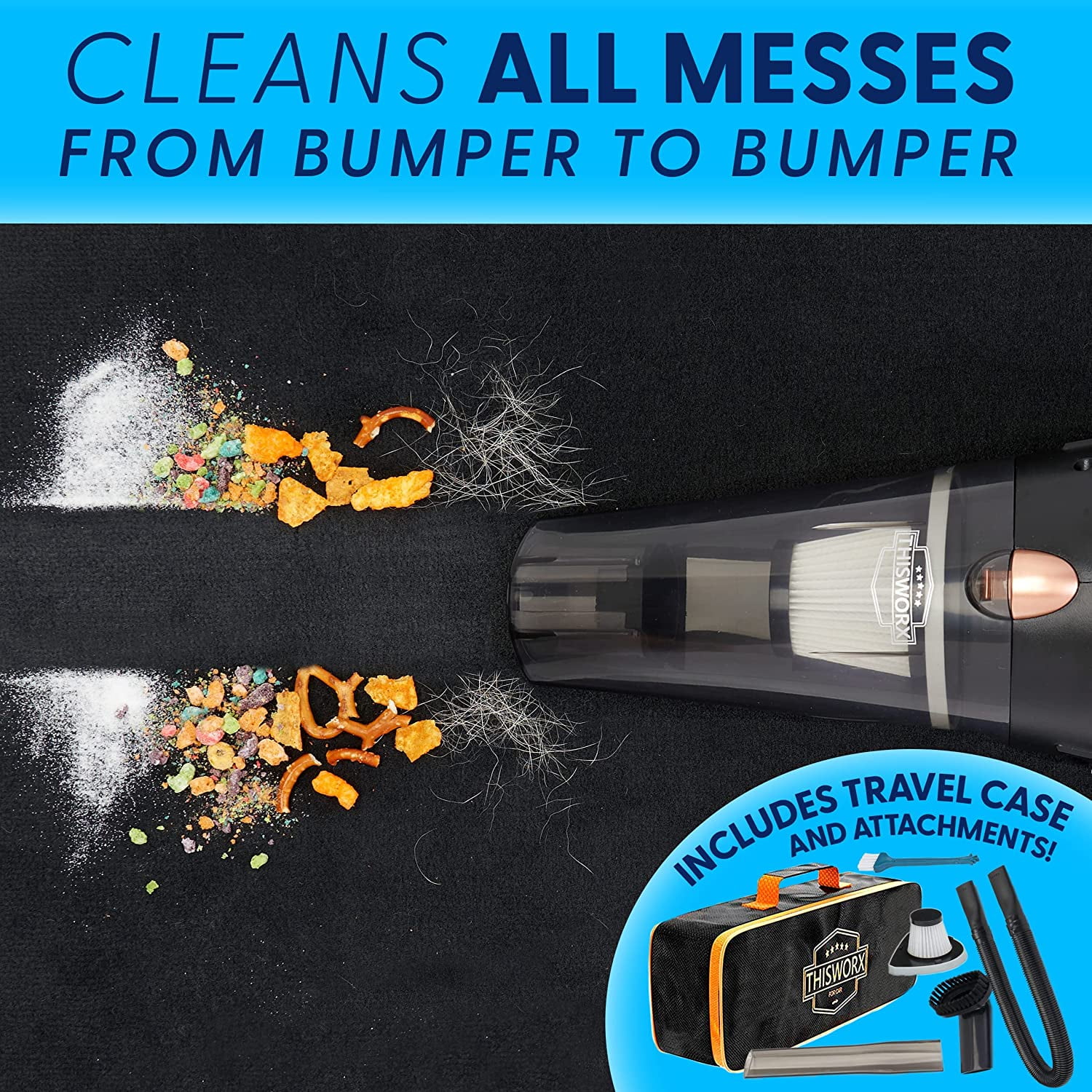 ThisWorx Handheld Car Vacuum Cleaner (Black)