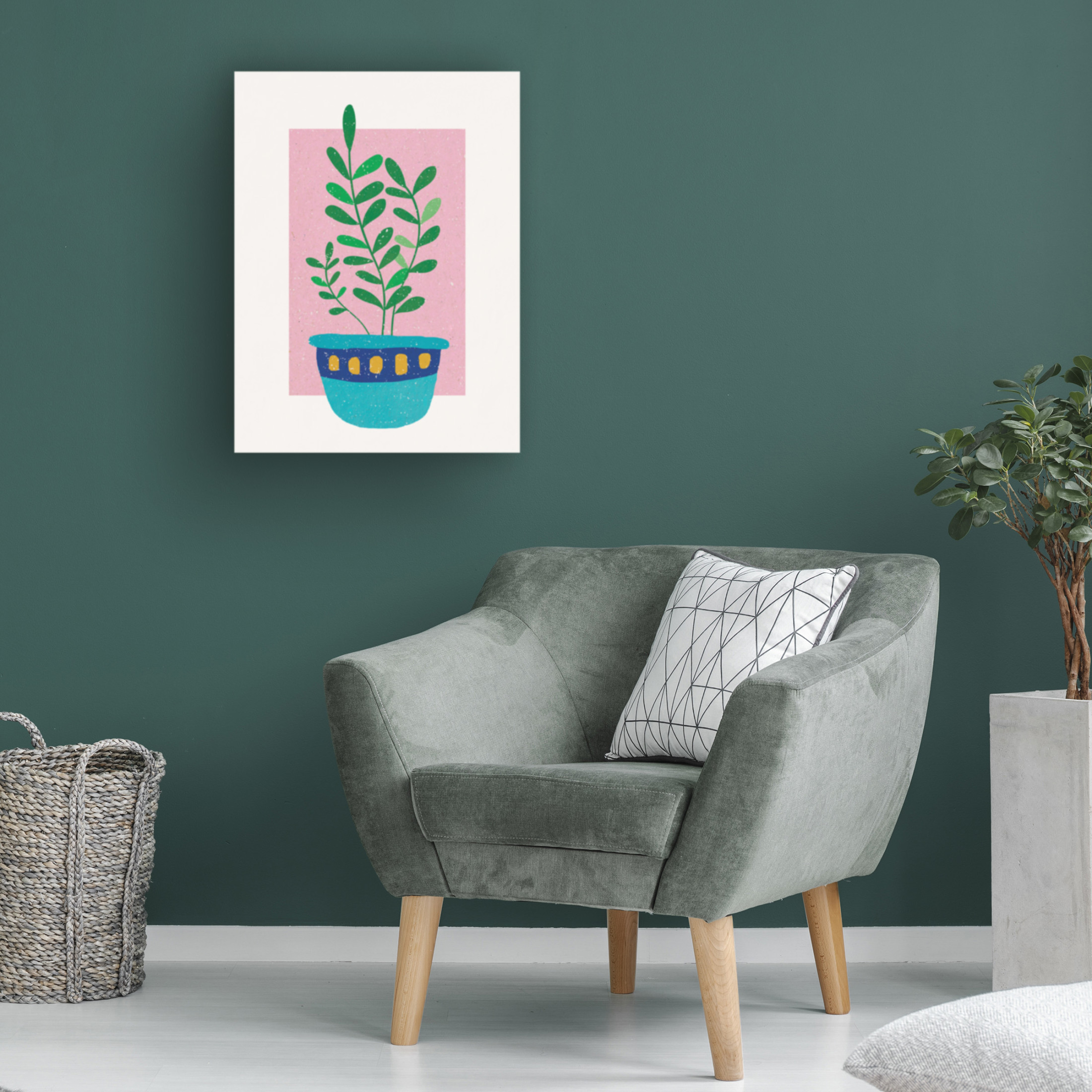 Trademark Fine Art Aylin Demir Plant in Sunset Canvas Wall Art